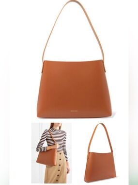 MANSUR GAVRIEL Small Hobo Bag In Brandy/avion Italian Leather quiet luxury